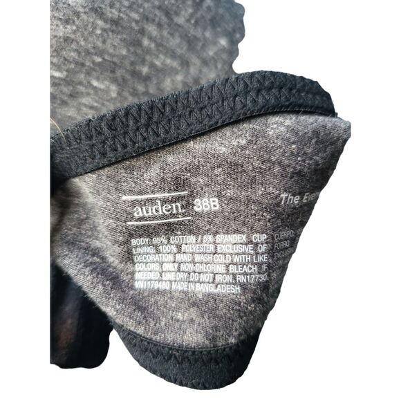 Auden Bra 38B Womens Demi Underwired Grey Black Lightly Lined Everyday - Picture 8 of 8